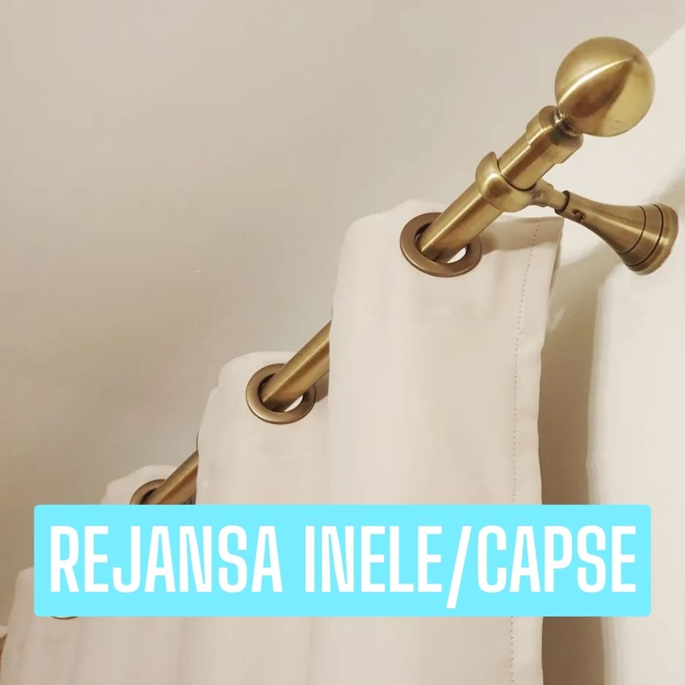 Draperie alb-bej cu model ondulat Serpișor 02 - Rejansa inele/capse