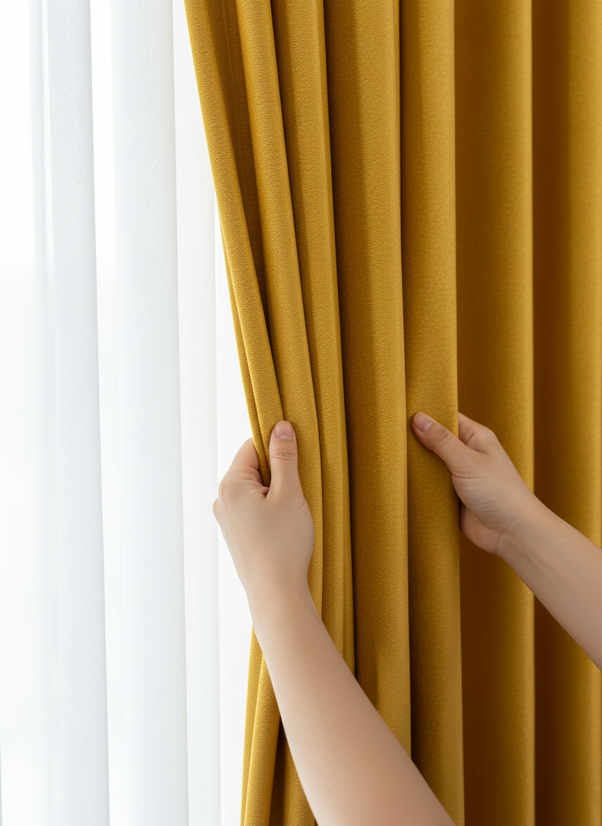 Draperie catifelată galben muștar Soft Yellow - Rejansa bara