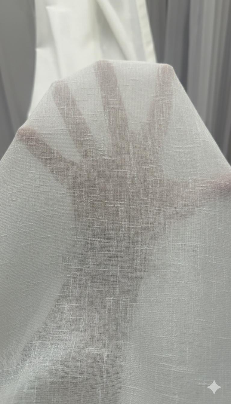 Perdea de in simplu Crem – Ambiance Design