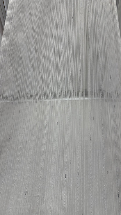 Perdea simplă Vega Alb cu Gri
 - Rejansa tip creion (8cm)