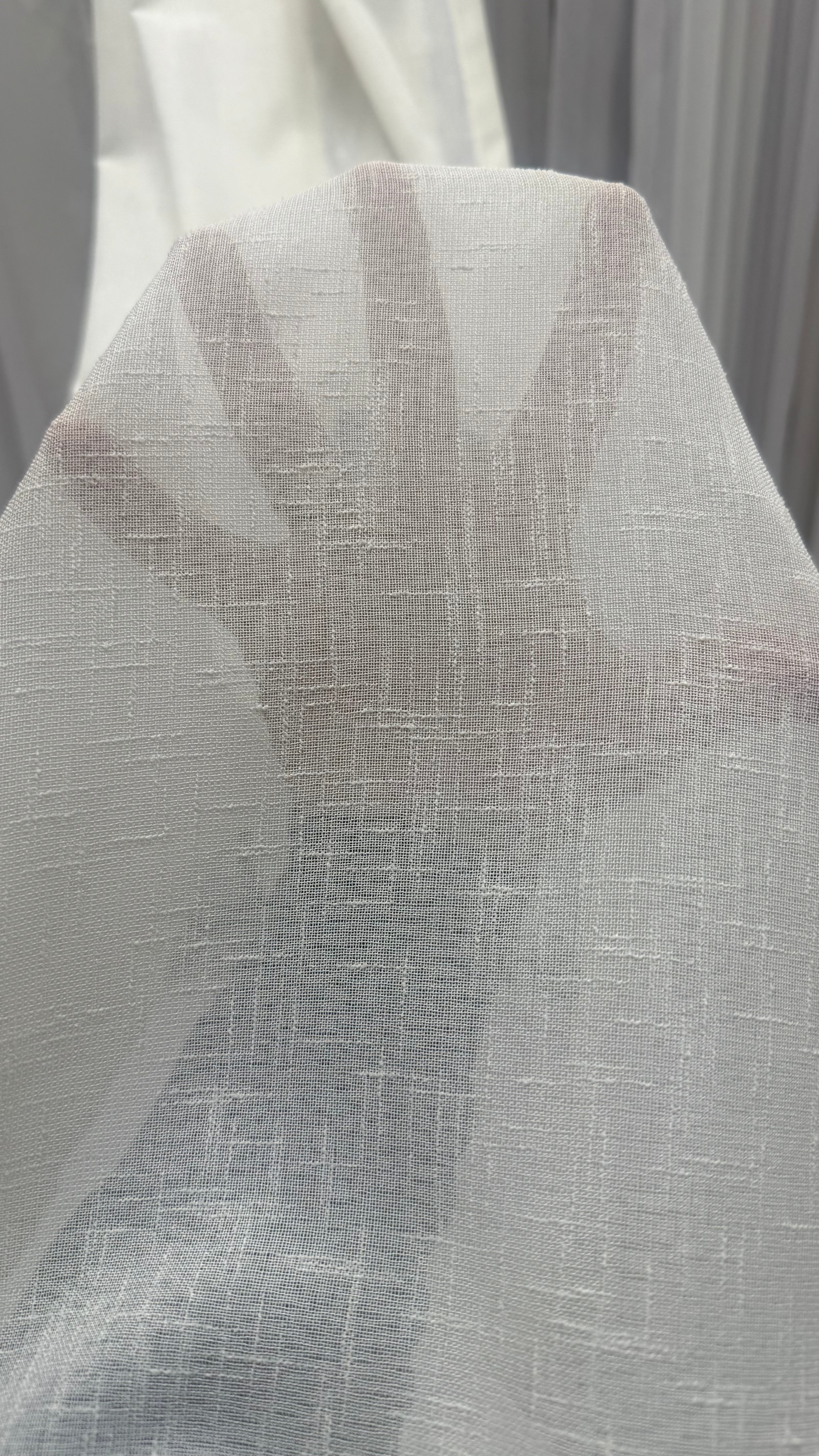 Perdea de in simplu alb