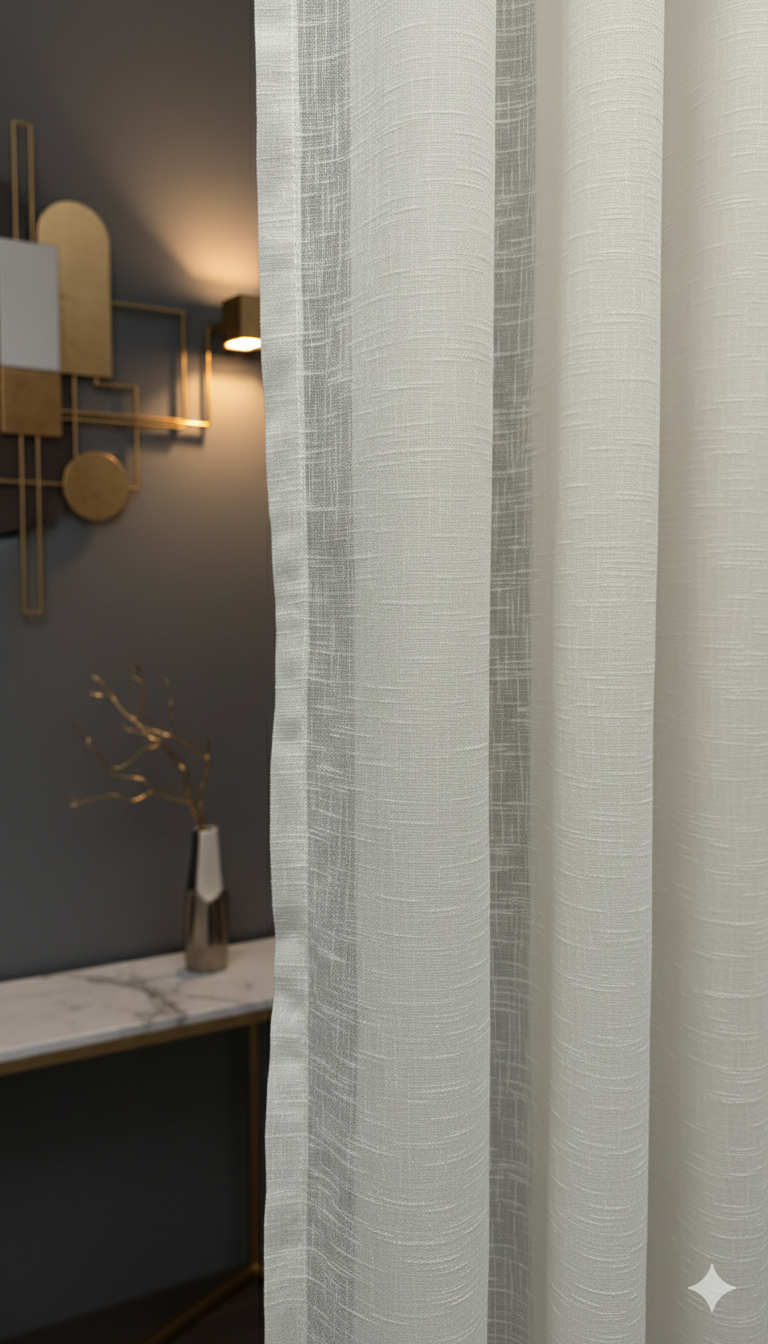 Perdea de in simplu Crem – Ambiance Design