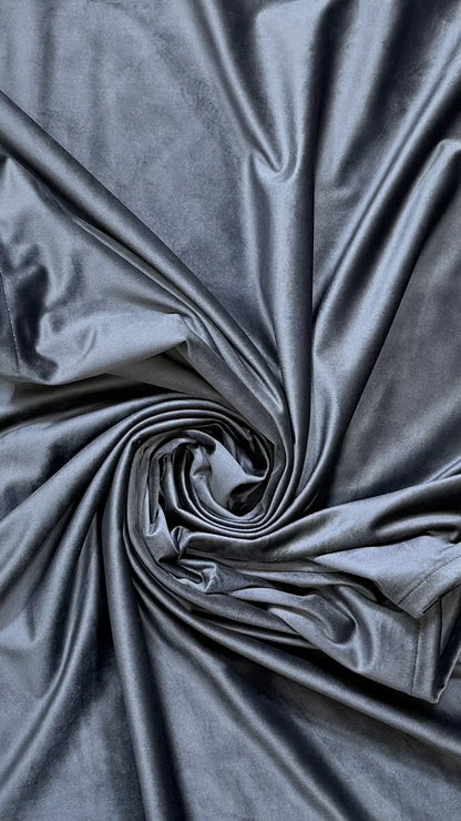 Draperie din catifea gri antracit HKN18 - Rejansa bara