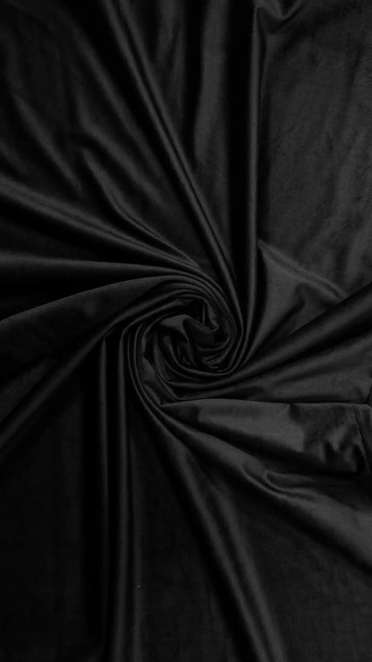 Draperie din catifea neagră HKN80 - Rejansa sina/galerie (universala))