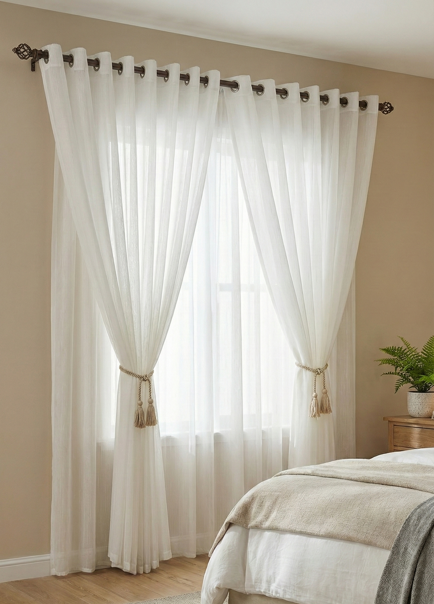 Perdea simplă Tay Bambu crem