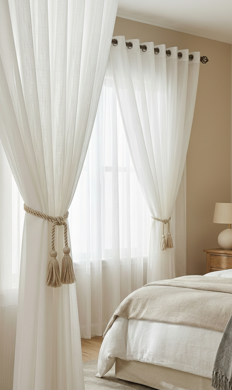 Perdea simplă Tay Bambu crem