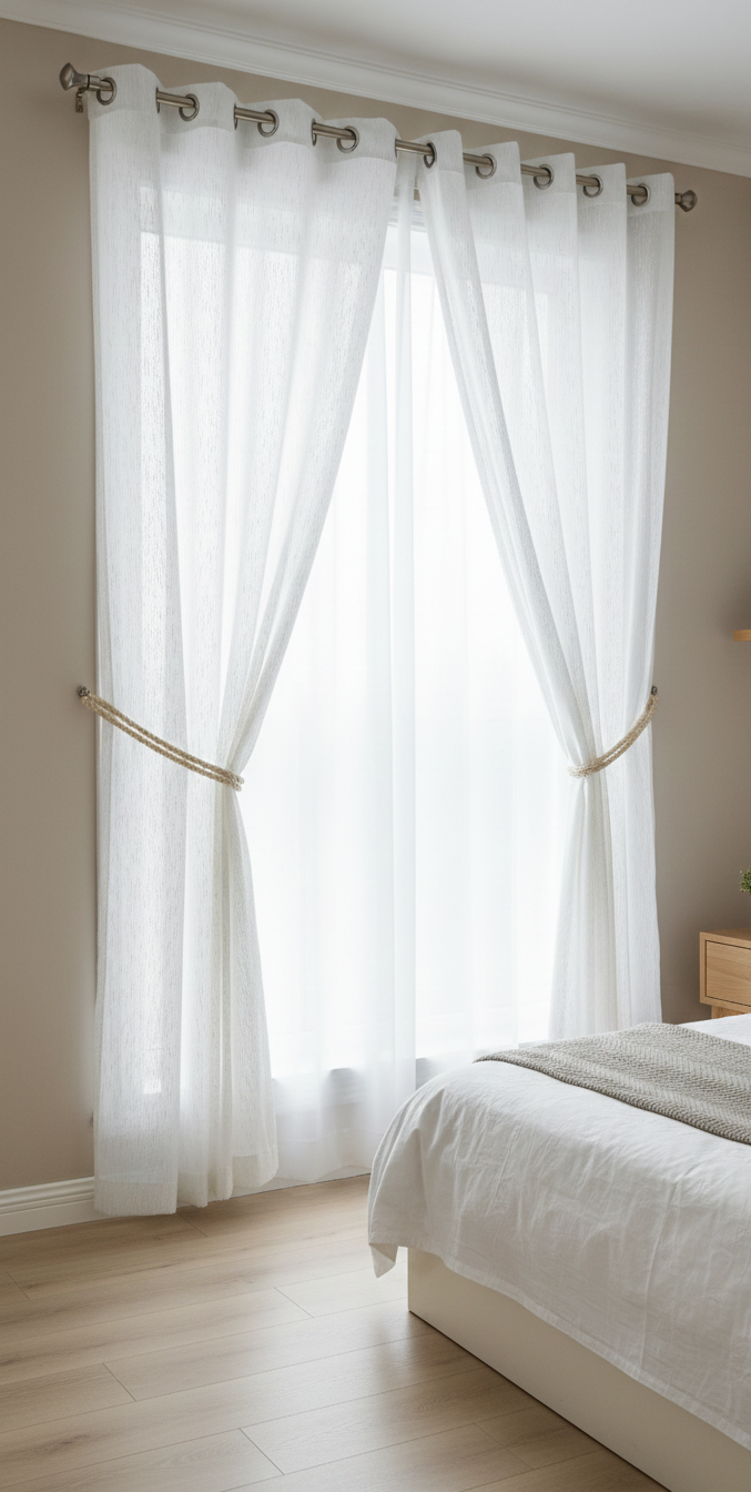 Perdea simplă Borancik alb