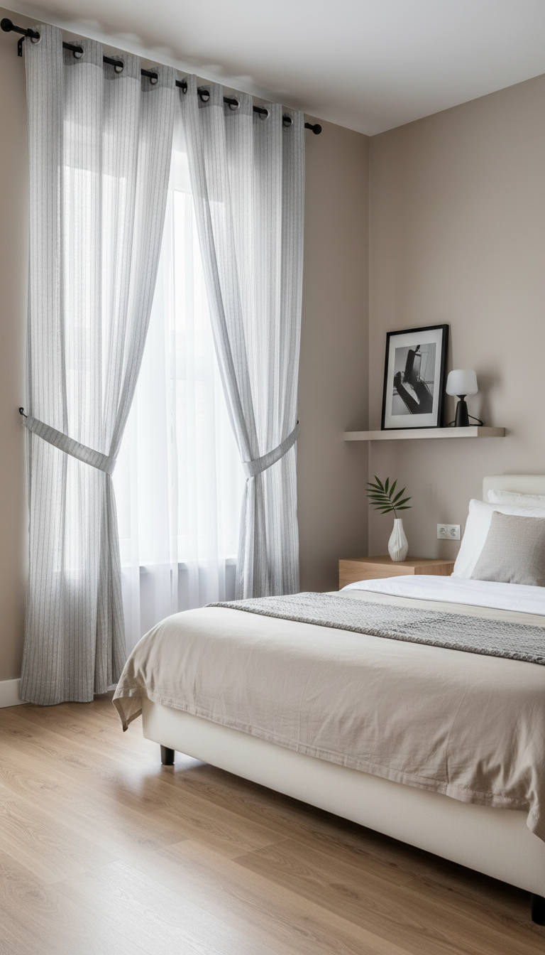 Perdea simplă Enes alb