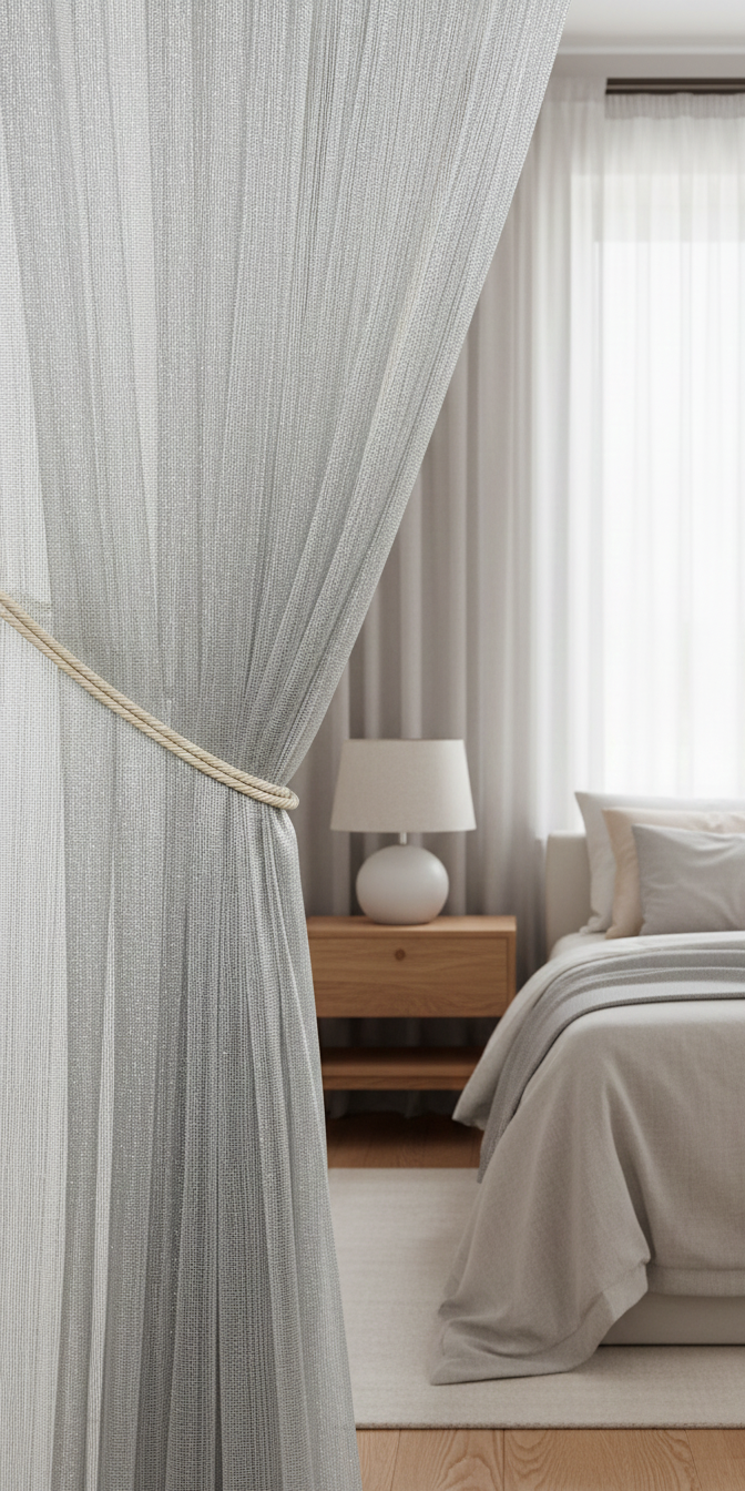 Perdea simplă Enes alb