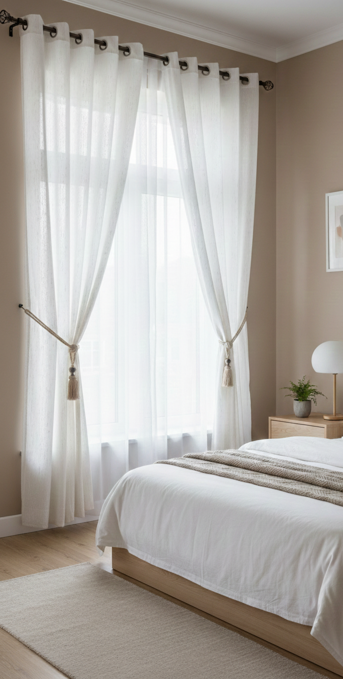 Perdea simplă Ploiță crem