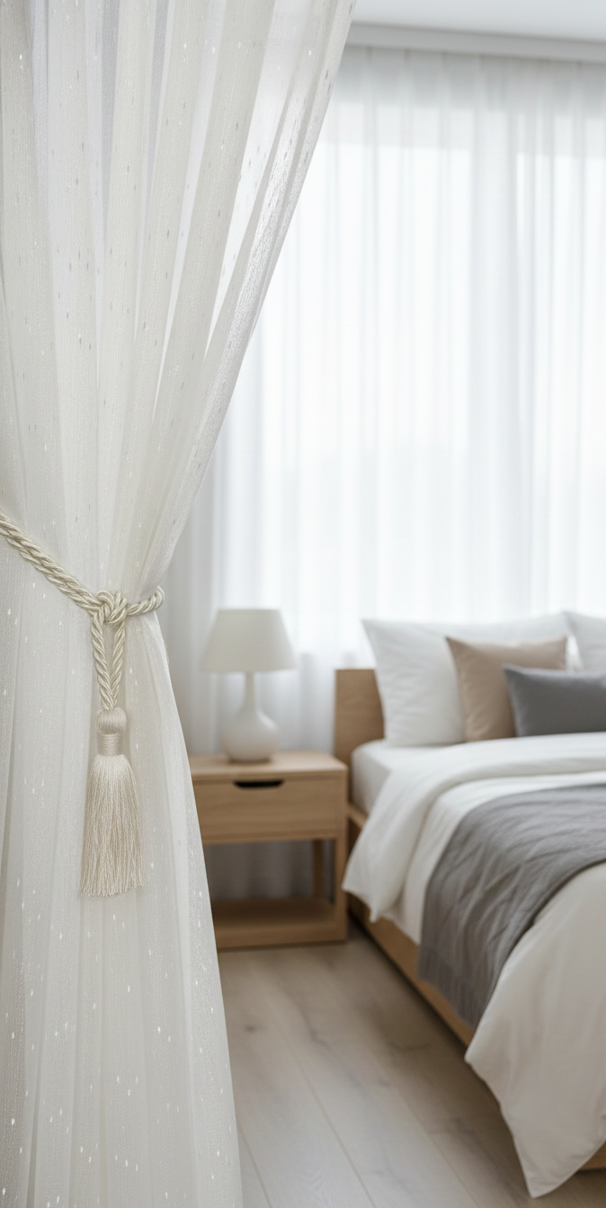 Perdea simplă Ploiță crem