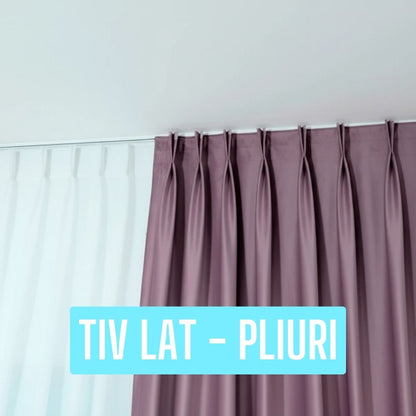 Draperie bej catifelată Soft 2022 - Tiv lat (pliuri)