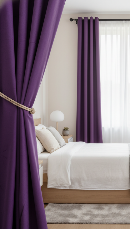 Draperie din catifea mov regal HKN43