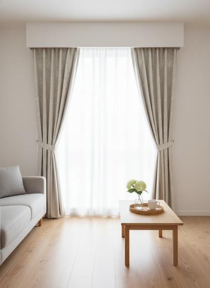 Draperie bej deschis cu textură naturală Nisip 2 - Rejansa 10 cm