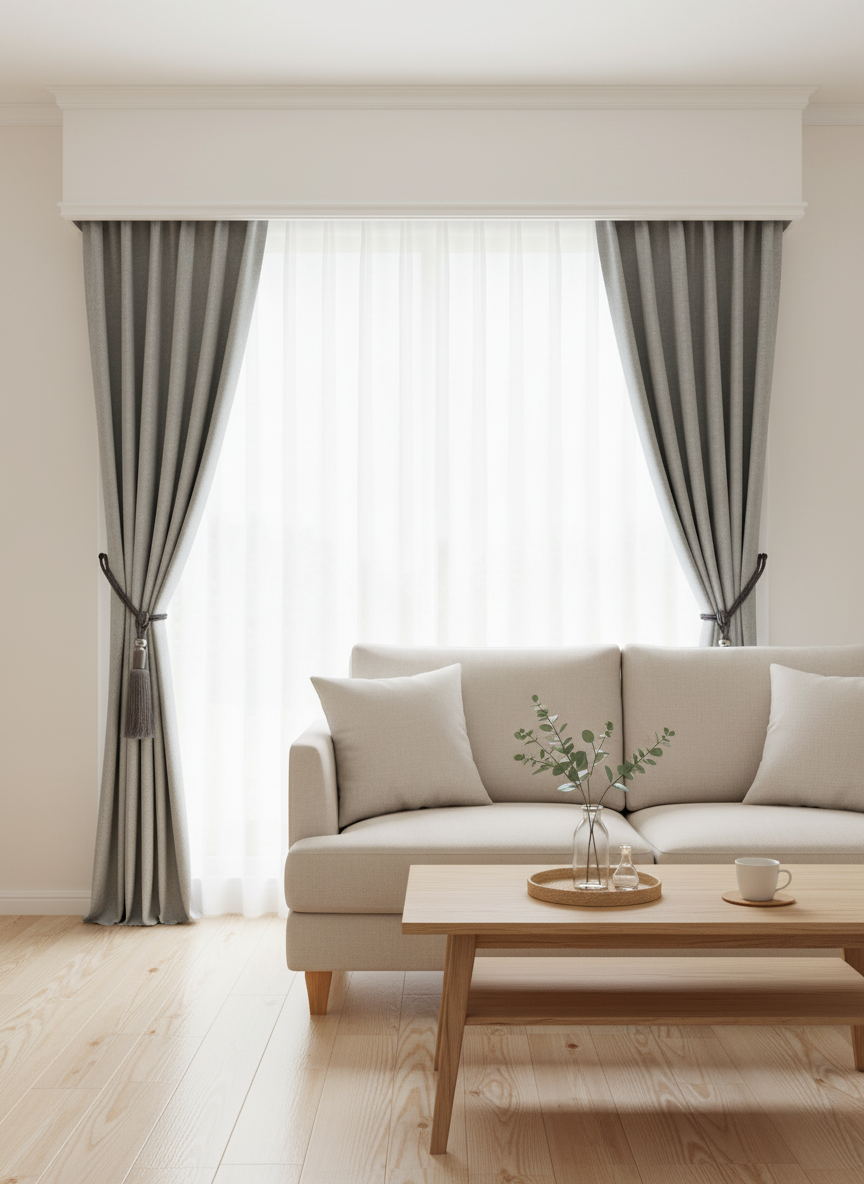 Draperie gri deschis catifelată Soft 2 - Rejansa sina/galerie (universala))