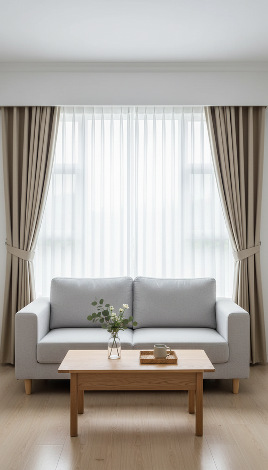 Draperie bej catifelată Soft 2022 - Tiv lat (pliuri)