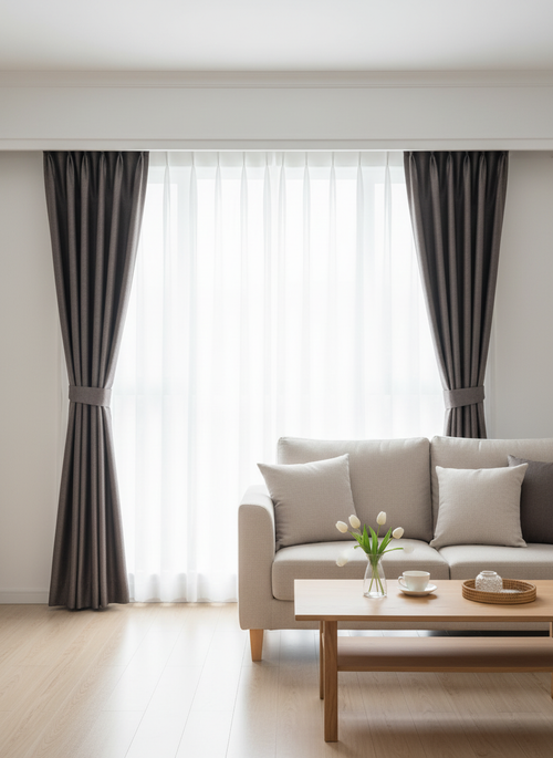 Draperie gri antracit catifelată Soft 3022 - Tiv lat (pliuri)