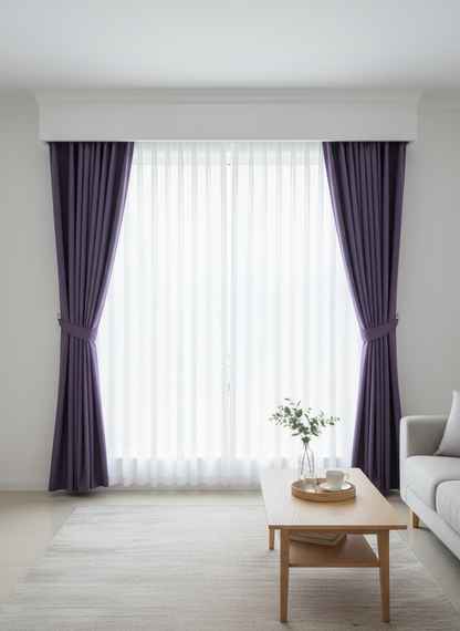 Draperie catifelată mov Soft 5 - Rejansa sina/galerie (universala))