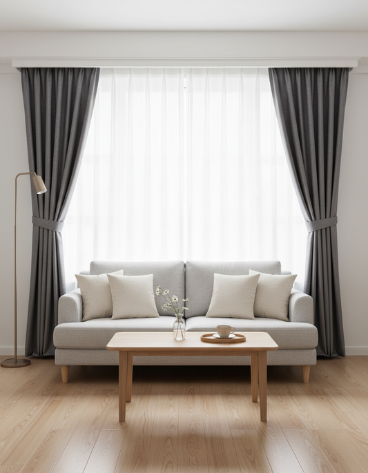 Draperie catifelată gri închis Soft Dark Grey