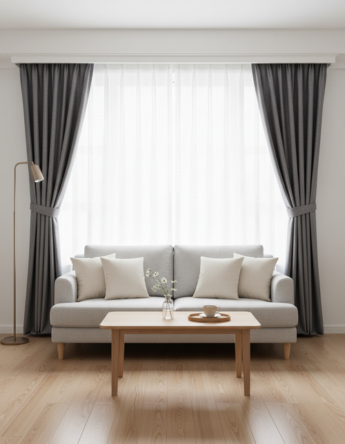 Draperie catifelată gri închis Soft Dark Grey - Rejansa sina/galerie (universala))
