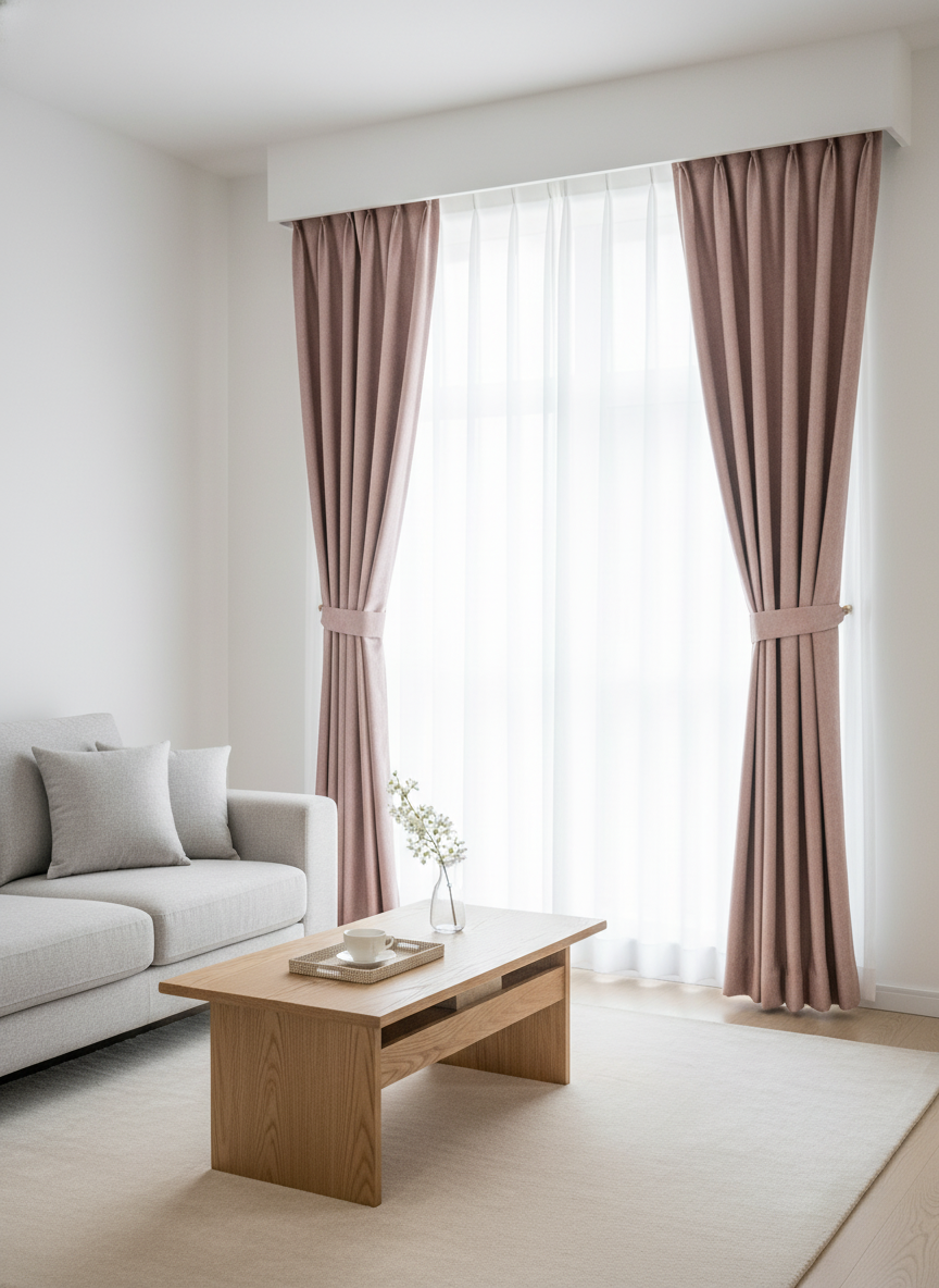Draperie catifelată roz pudrat Soft Rose - Rejansa 10 cm