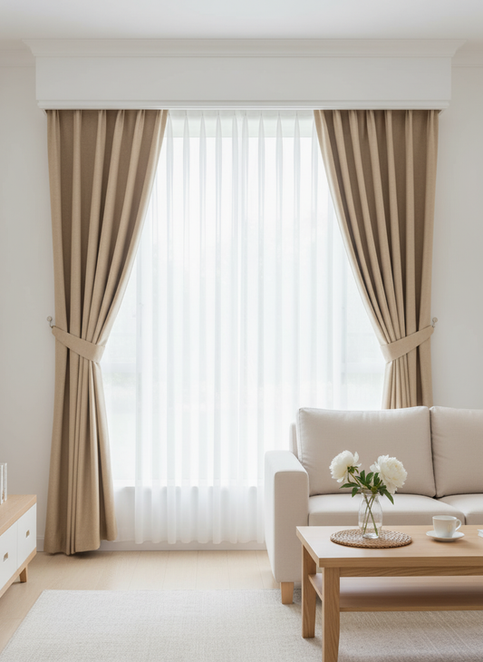Draperie catifelată bej auriu Soft V8 - Rejansa bara