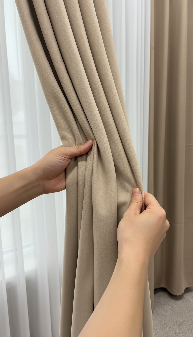Draperie Blackout crem – Draperie Simple 5 - Rejansa tip creion (10cm)