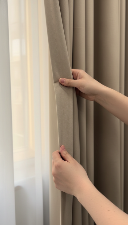 Draperie Blackout crem – Draperie Simple 5 - Rejansa 10 cm