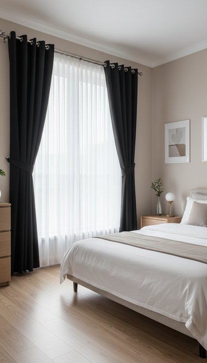 Draperie Blackout gri antracit – Draperie Simple 56 - Rejansa inele/capse