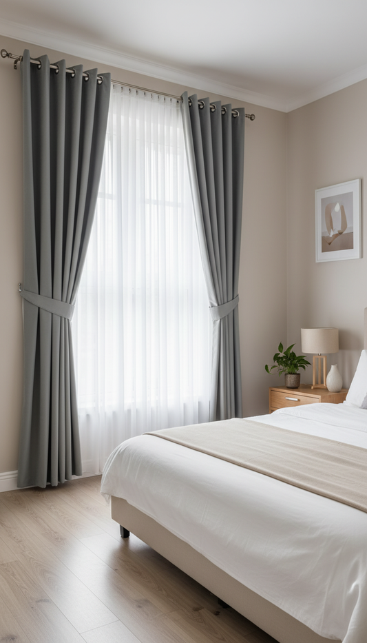 Draperie din catifea gri deschis HKN56