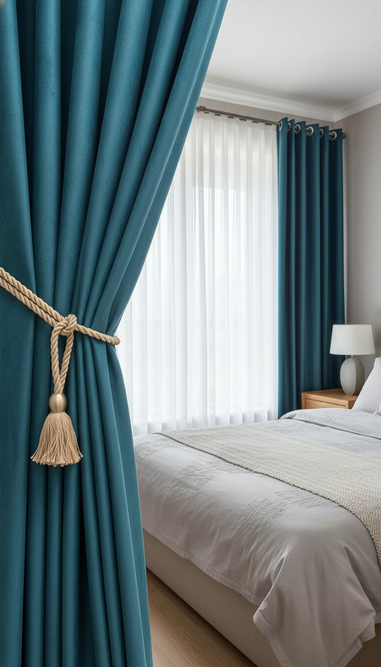 Draperie din catifea verde smarald HKN63 - Rejansa sina/galerie (universala))