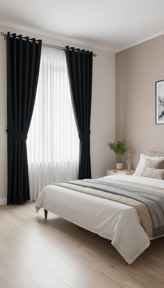 Draperie din catifea neagră HKN80