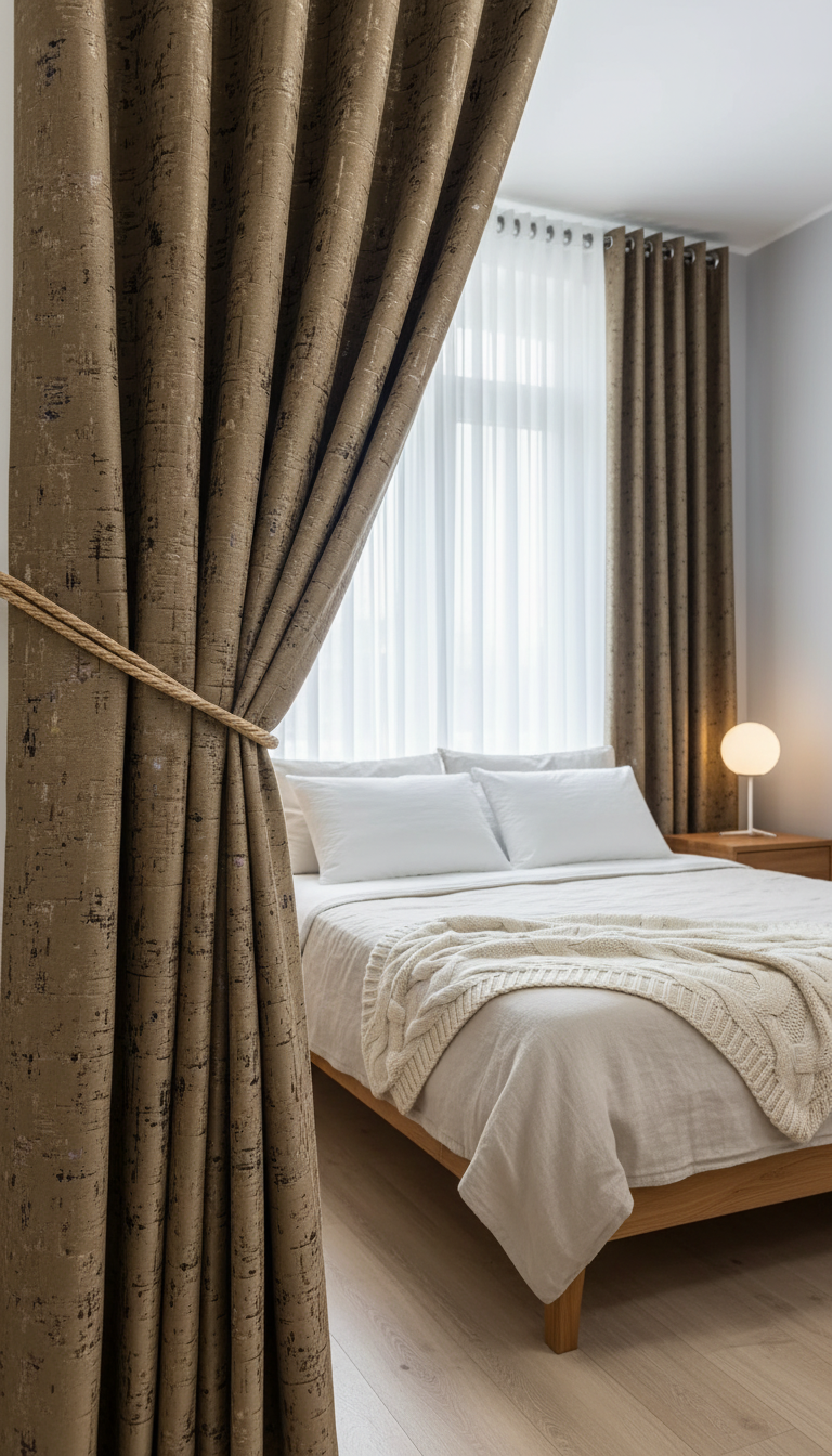 Draperie din catifea bej auriu cu accente metalice HKNA31 - Rejansa sina/galerie (universala))