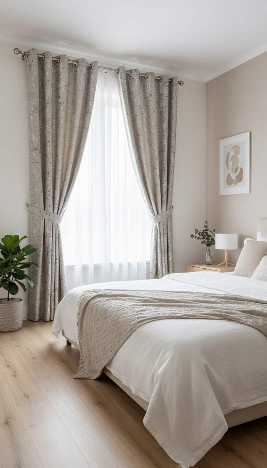 Draperie din catifea bej deschis cu reflexii aurii HKNA4 - Rejansa tip creion (10cm)