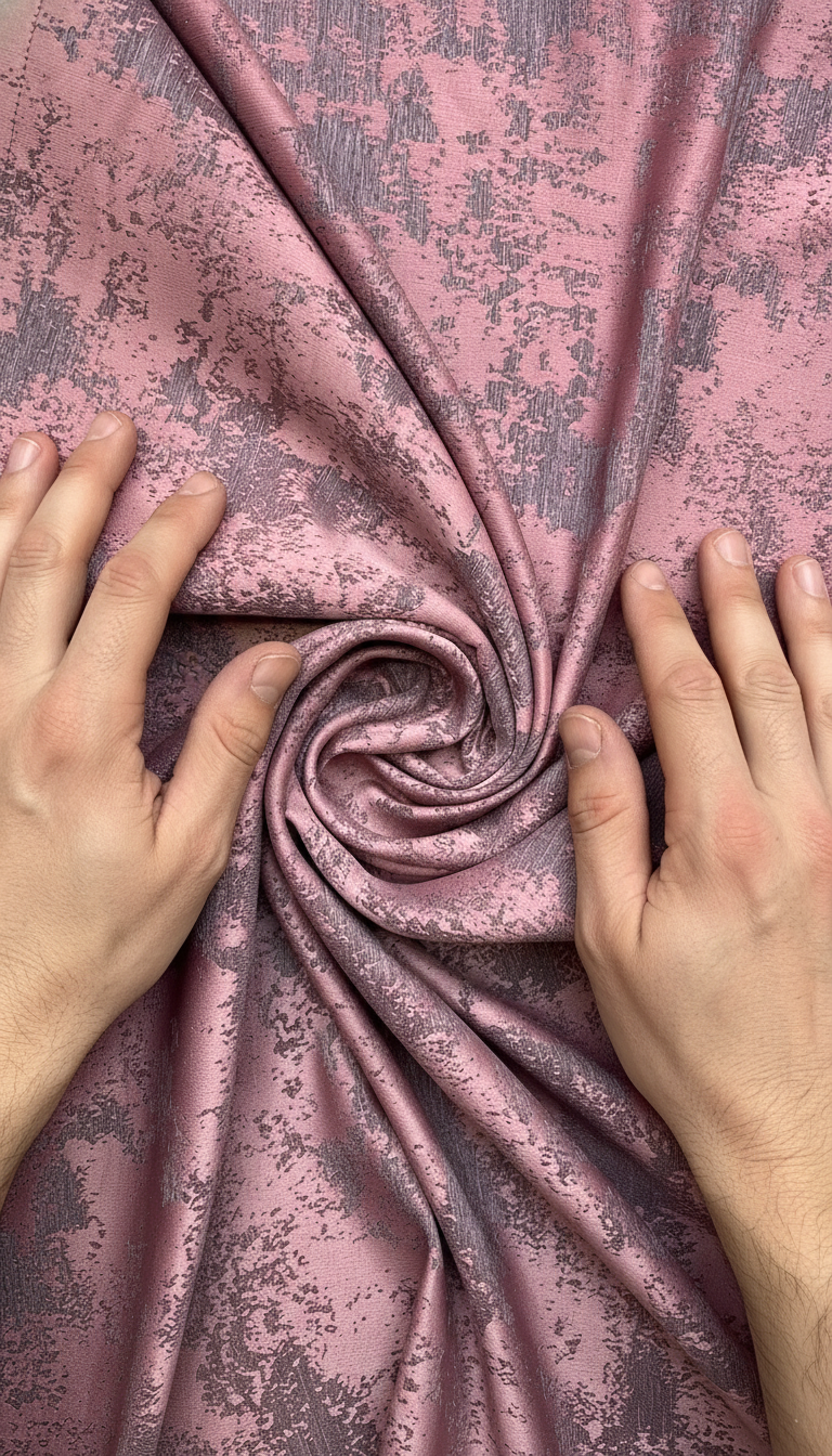 Draperie tafta roz prăfuit cu efect patinat – Draperie Patinat 12