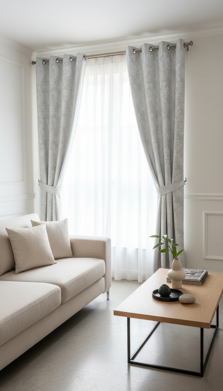 Draperie tafta alb-perlat cu efect patinat – Draperie Patinat 16