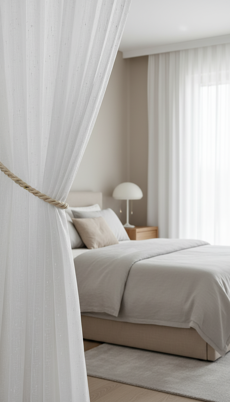 Perdea simplă Ploiță alb