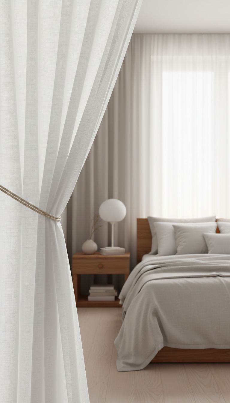Perdea simplă Vual crem - Rejansa tip creion (10cm)